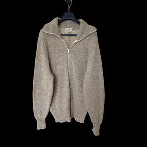 Vintage 70's Sears Fieldmaster Full Zip Knit Cardigan Sweater Mens 2XLT